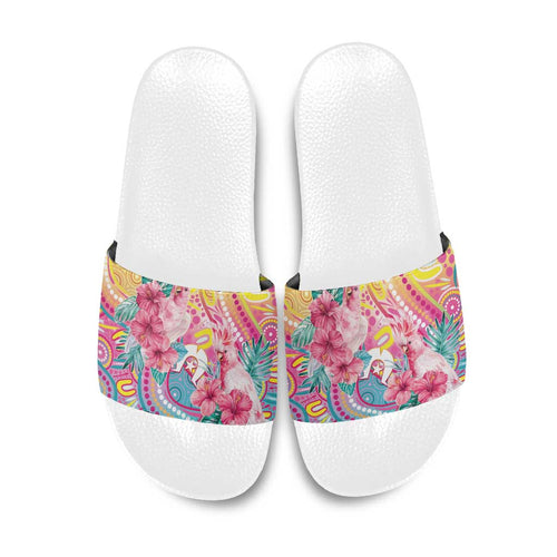 Australia Indigenous NAIDOC Week With Cockatoos Slide Sandals