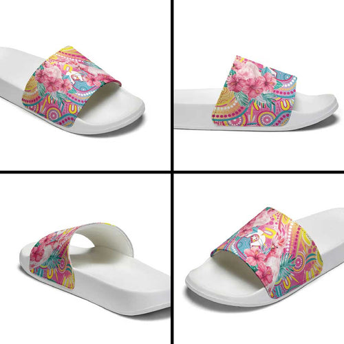 Australia Indigenous NAIDOC Week With Cockatoos Slide Sandals