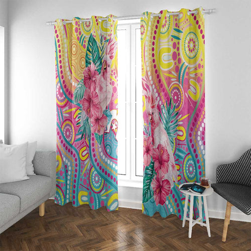 Australia Indigenous NAIDOC Week With Cockatoos Window Curtain