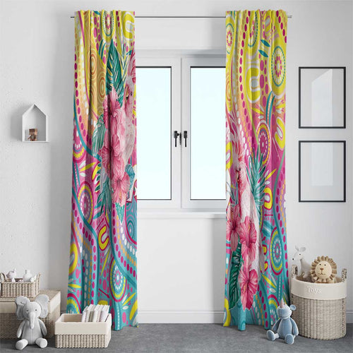 Australia Indigenous NAIDOC Week With Cockatoos Window Curtain