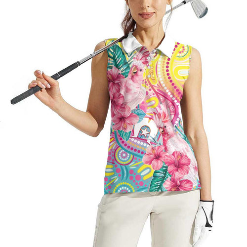 Australia Indigenous NAIDOC Week With Cockatoos Women Sleeveless Polo Shirt