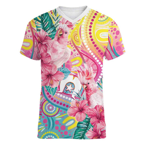 Australia Indigenous NAIDOC Week With Cockatoos Women V-Neck T-Shirt