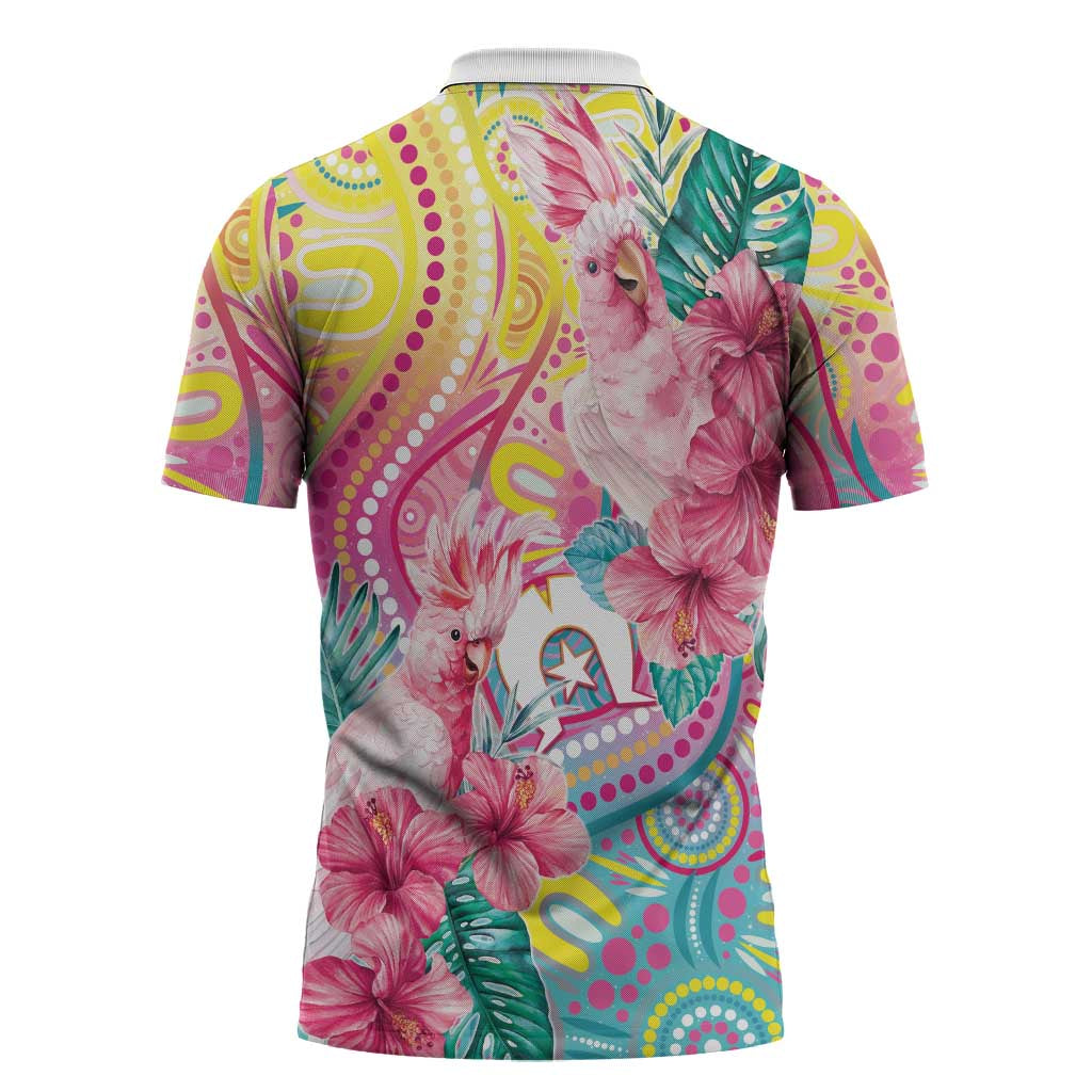 Australia Indigenous NAIDOC Week With Cockatoos Zipper Polo Shirt