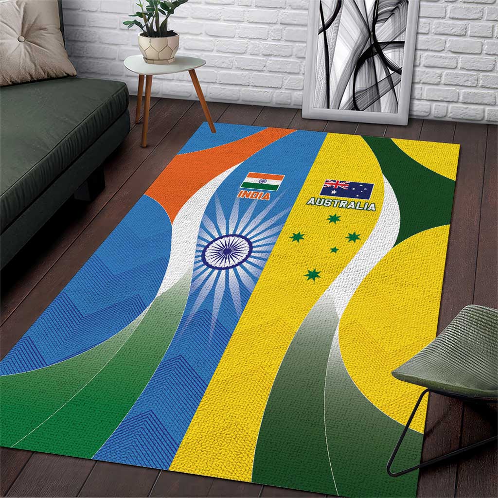 India Vs Australia Cricket Area Rug Final Matchup - Aussie Hoodie