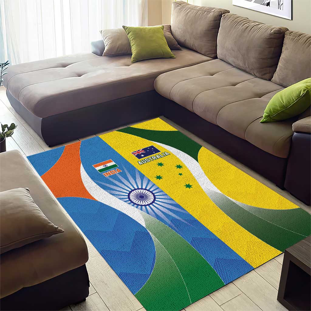 India Vs Australia Cricket Area Rug Final Matchup - Aussie Hoodie