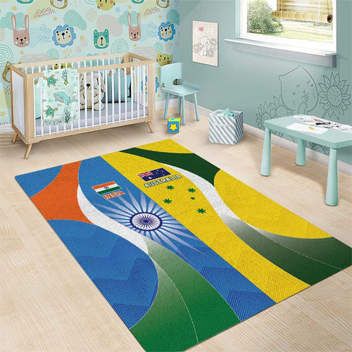 India Vs Australia Cricket Area Rug Final Matchup - Aussie Hoodie