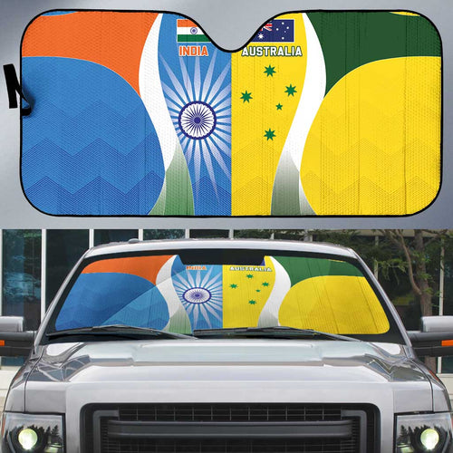 India Vs Australia Cricket Auto Sun Shade Final Matchup - Aussie Hoodie