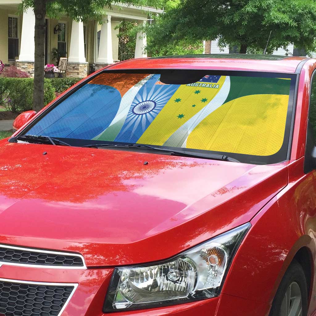 India Vs Australia Cricket Auto Sun Shade Final Matchup - Aussie Hoodie