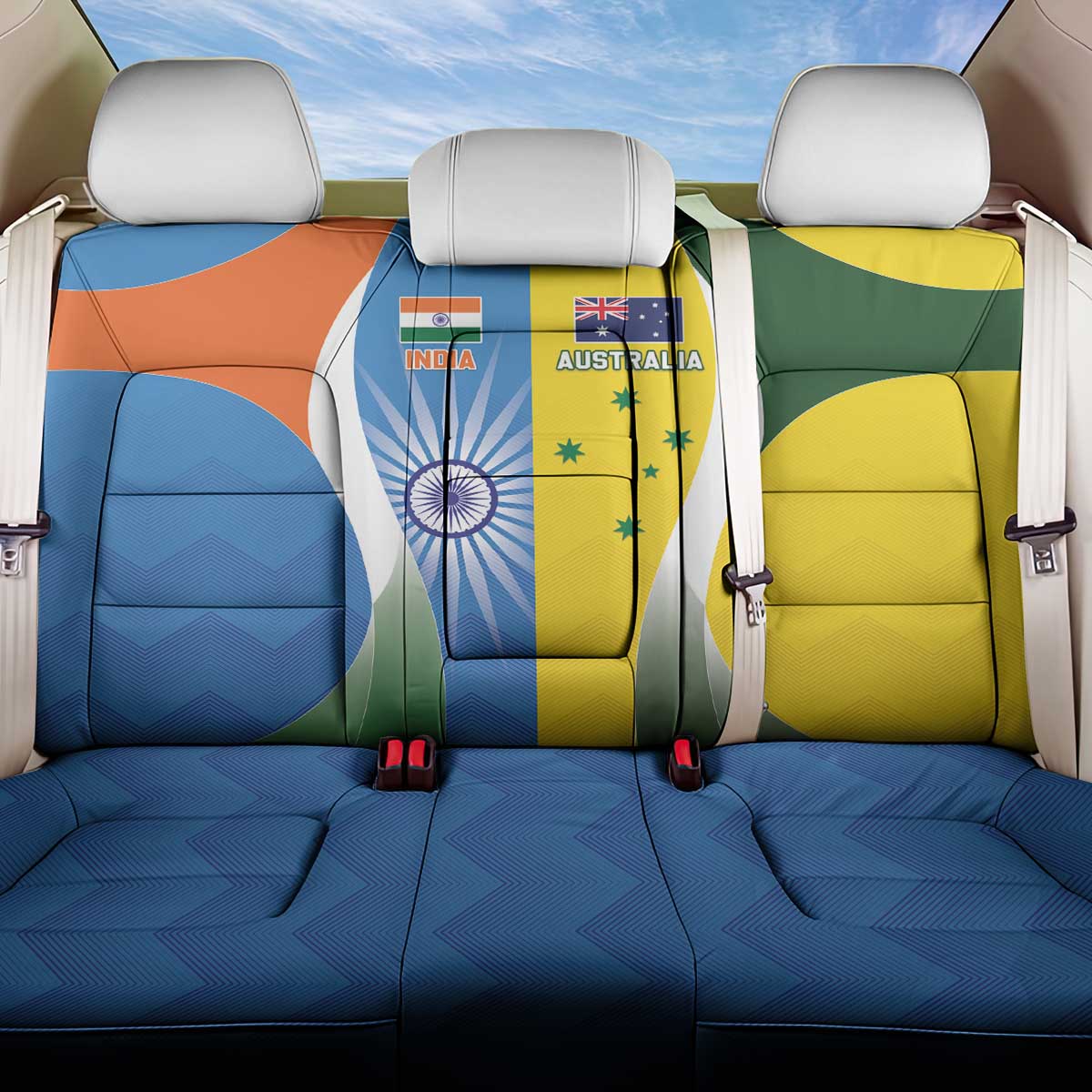 India Vs Australia Cricket Back Car Seat Cover Final Matchup - Aussie Hoodie