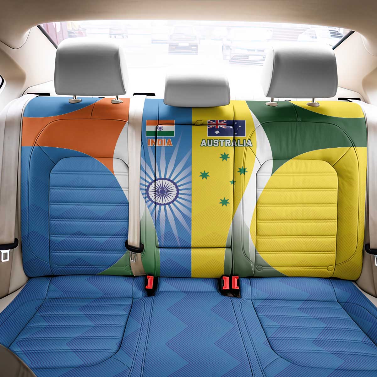 India Vs Australia Cricket Back Car Seat Cover Final Matchup - Aussie Hoodie