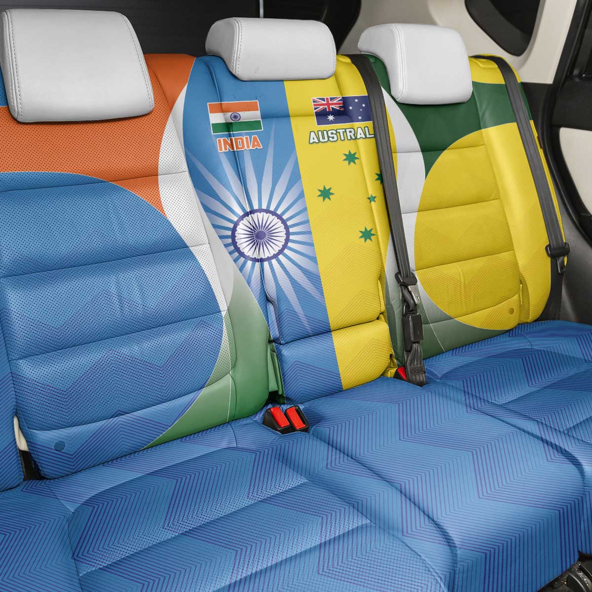 India Vs Australia Cricket Back Car Seat Cover Final Matchup - Aussie Hoodie