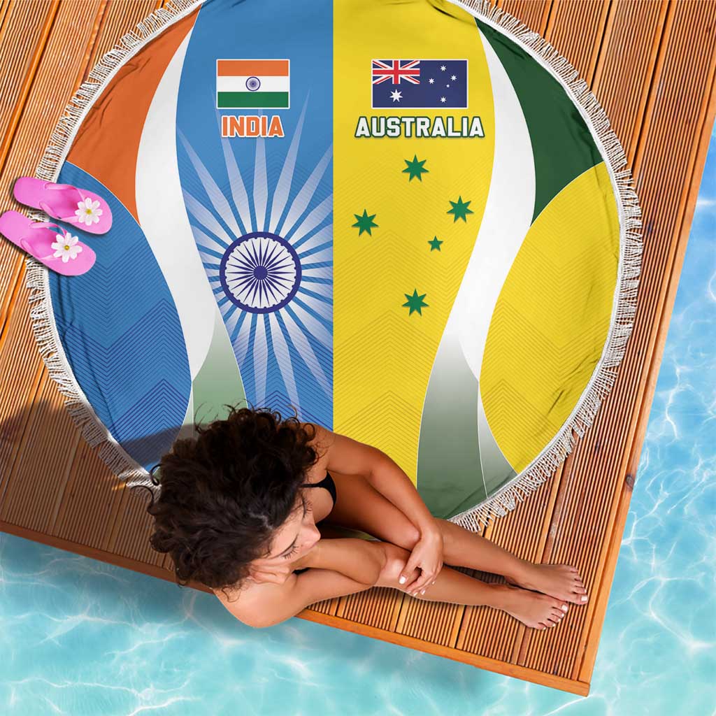 India Vs Australia Cricket Beach Blanket Final Matchup - Aussie Hoodie