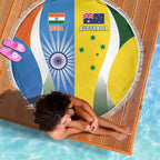India Vs Australia Cricket Beach Blanket Final Matchup - Aussie Hoodie