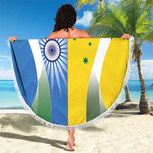 India Vs Australia Cricket Beach Blanket Final Matchup - Aussie Hoodie