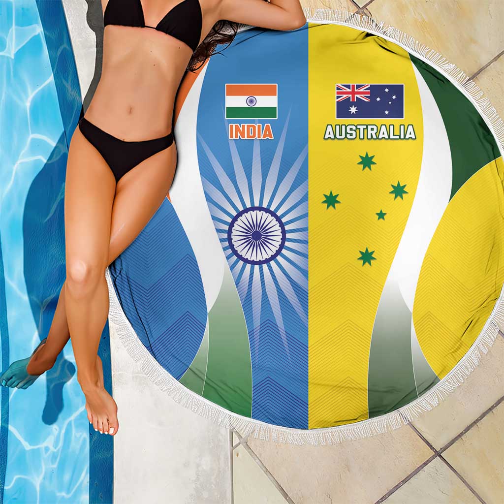India Vs Australia Cricket Beach Blanket Final Matchup - Aussie Hoodie