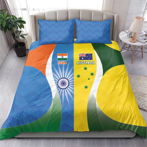 India Vs Australia Cricket Bedding Set Final Matchup - Aussie Hoodie