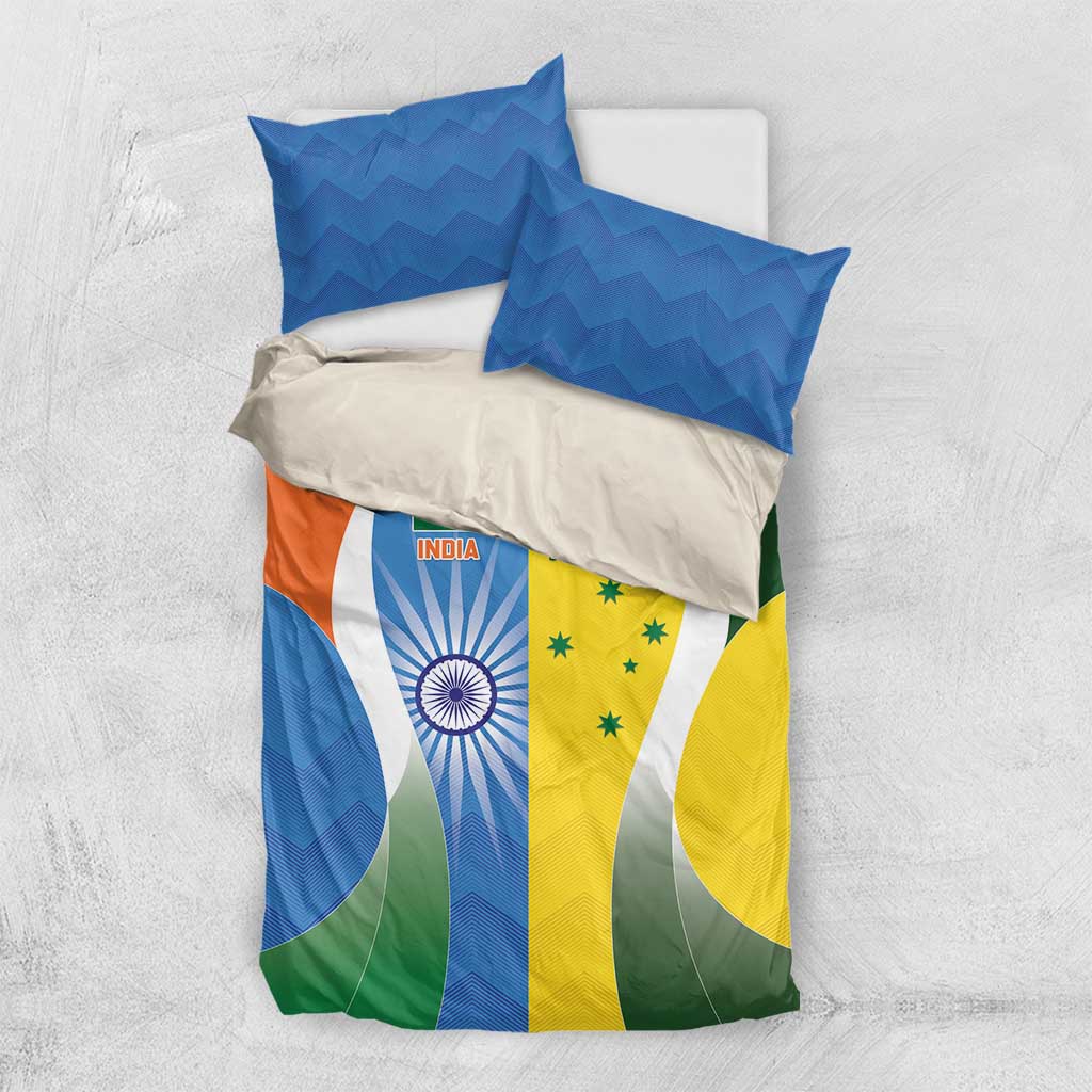 India Vs Australia Cricket Bedding Set Final Matchup - Aussie Hoodie