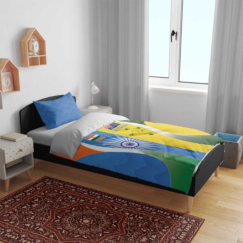 India Vs Australia Cricket Bedding Set Final Matchup - Aussie Hoodie