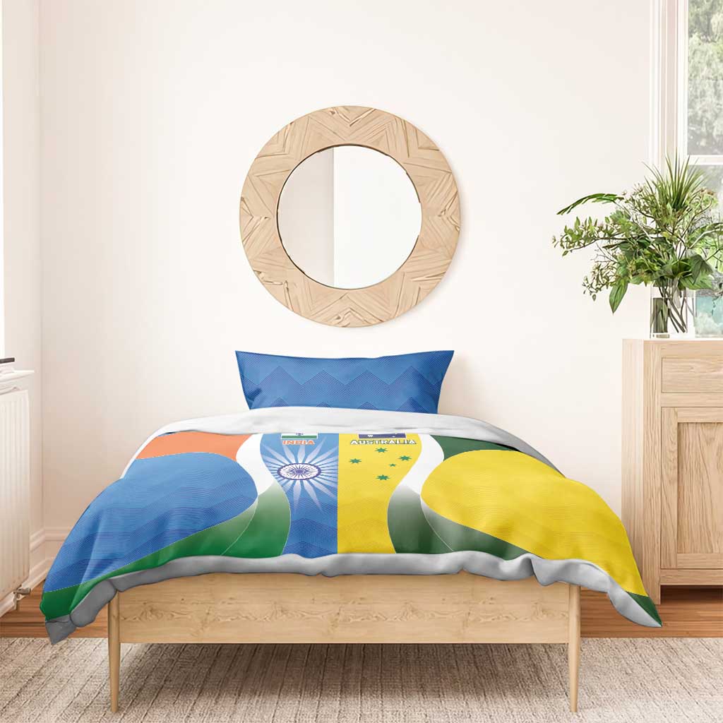 India Vs Australia Cricket Bedding Set Final Matchup - Aussie Hoodie