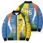 Custom India Vs Australia Cricket Bomber Puffer Jacket Final Matchup - Aussie Hoodie