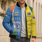 Custom India Vs Australia Cricket Bomber Puffer Jacket Final Matchup - Aussie Hoodie