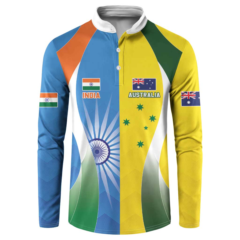 Custom India Vs Australia Cricket Button Sweatshirt Final Matchup - Aussie Hoodie