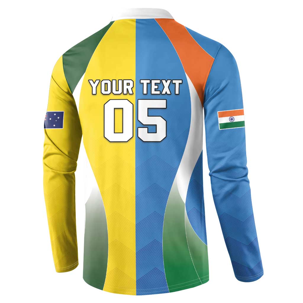 Custom India Vs Australia Cricket Button Sweatshirt Final Matchup - Aussie Hoodie