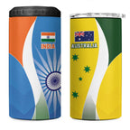 India Vs Australia Cricket 4 in 1 Can Cooler Tumbler Final Matchup - Aussie Hoodie