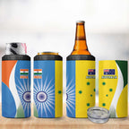 India Vs Australia Cricket 4 in 1 Can Cooler Tumbler Final Matchup - Aussie Hoodie