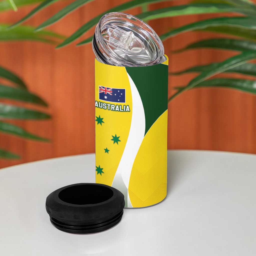 India Vs Australia Cricket 4 in 1 Can Cooler Tumbler Final Matchup - Aussie Hoodie