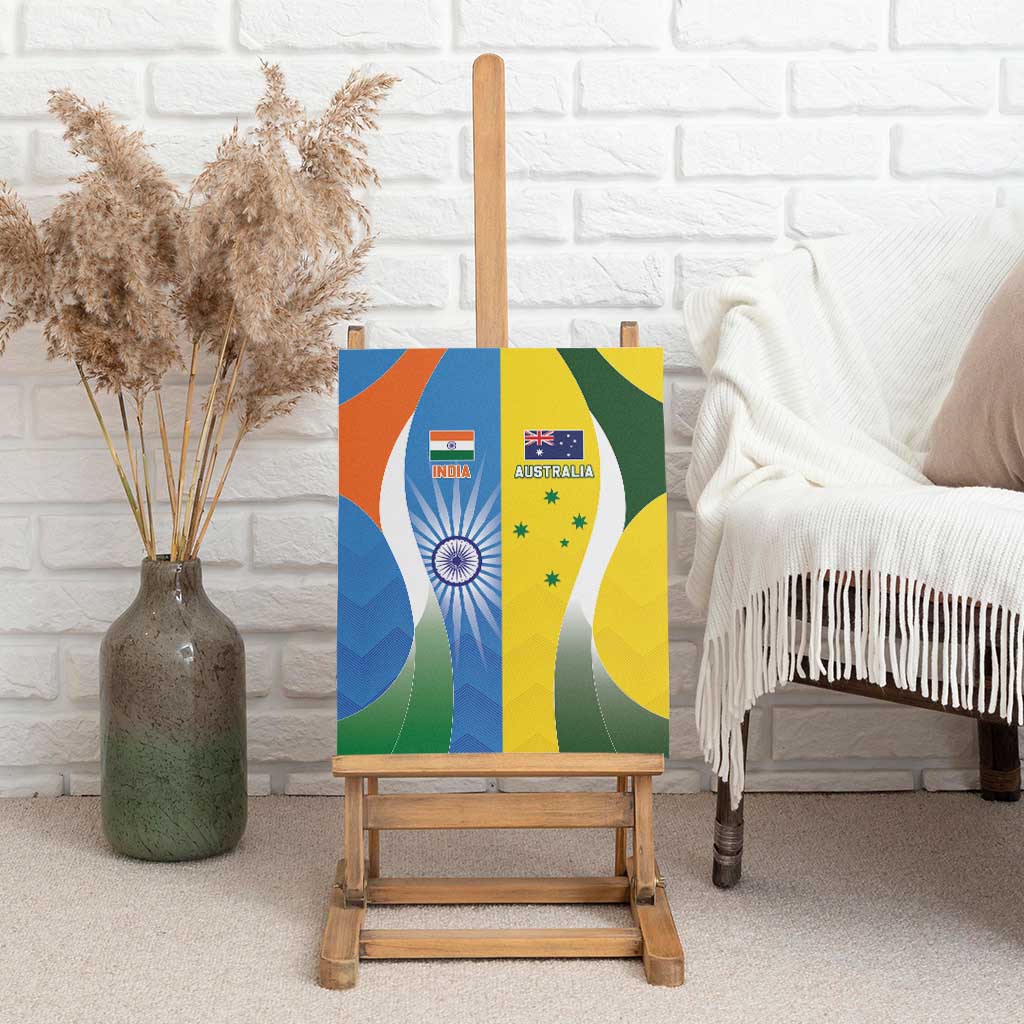 India Vs Australia Cricket Canvas Wall Art Final Matchup - Aussie Hoodie