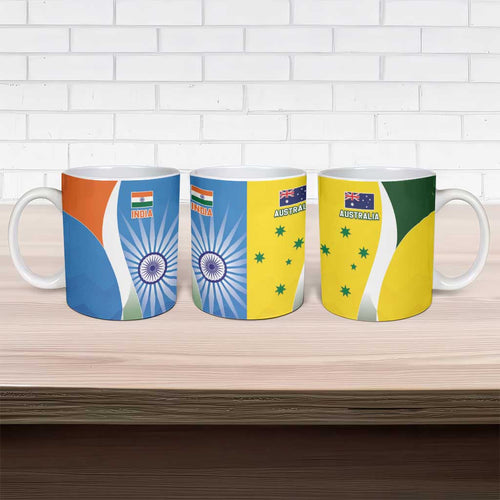 India Vs Australia Cricket Ceramic Mug Final Matchup - Aussie Hoodie