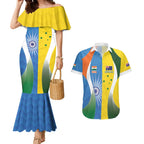 Custom India Vs Australia Cricket Couples Matching Mermaid Dress and Hawaiian Shirt Final Matchup - Aussie Hoodie