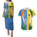 Custom India Vs Australia Cricket Couples Matching Puletasi and Hawaiian Shirt Final Matchup - Aussie Hoodie