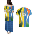 Custom India Vs Australia Cricket Couples Matching Puletasi and Hawaiian Shirt Final Matchup - Aussie Hoodie