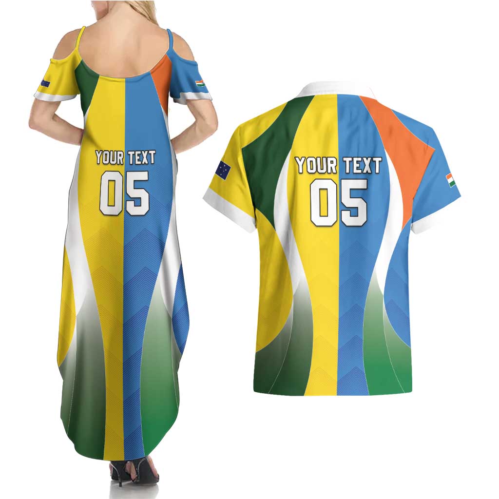 Custom India Vs Australia Cricket Couples Matching Summer Maxi Dress and Hawaiian Shirt Final Matchup - Aussie Hoodie