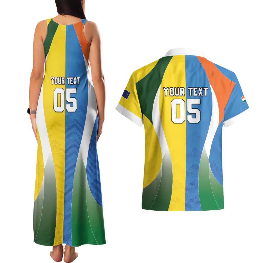 Custom India Vs Australia Cricket Couples Matching Tank Maxi Dress and Hawaiian Shirt Final Matchup - Aussie Hoodie