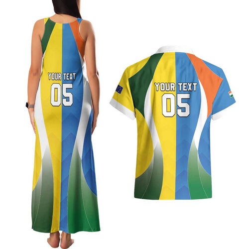Custom India Vs Australia Cricket Couples Matching Tank Maxi Dress and Hawaiian Shirt Final Matchup - Aussie Hoodie