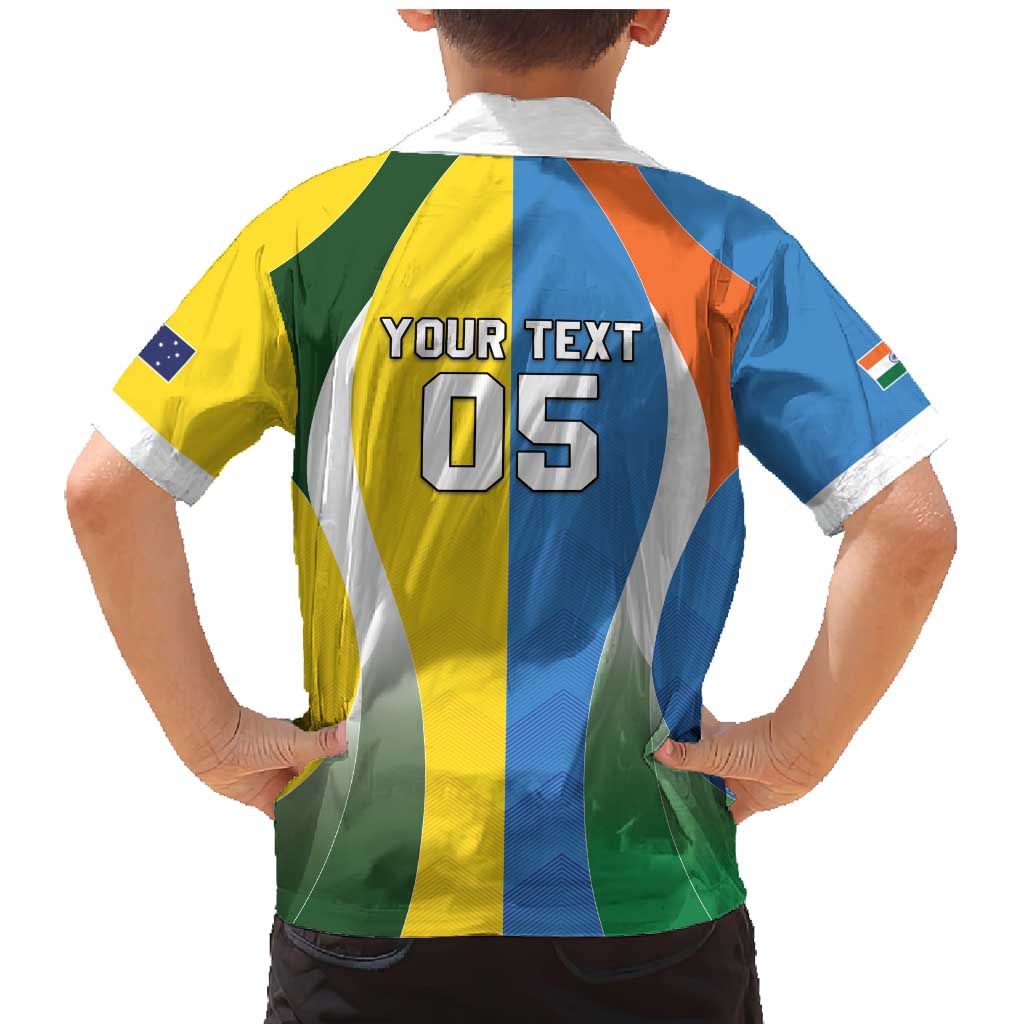 Custom India Vs Australia Cricket Family Matching Mermaid Dress and Hawaiian Shirt Final Matchup - Aussie Hoodie