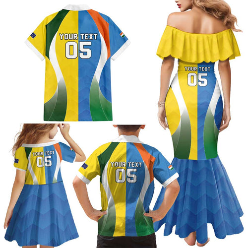 Custom India Vs Australia Cricket Family Matching Mermaid Dress and Hawaiian Shirt Final Matchup - Aussie Hoodie