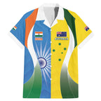 Custom India Vs Australia Cricket Family Matching Mermaid Dress and Hawaiian Shirt Final Matchup - Aussie Hoodie