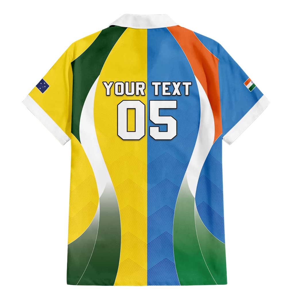 Custom India Vs Australia Cricket Family Matching Mermaid Dress and Hawaiian Shirt Final Matchup - Aussie Hoodie