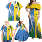 Custom India Vs Australia Cricket Family Matching Off Shoulder Maxi Dress and Hawaiian Shirt Final Matchup - Aussie Hoodie