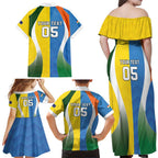 Custom India Vs Australia Cricket Family Matching Off Shoulder Maxi Dress and Hawaiian Shirt Final Matchup - Aussie Hoodie