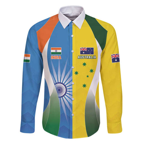 Custom India Vs Australia Cricket Family Matching Off Shoulder Maxi Dress and Hawaiian Shirt Final Matchup - Aussie Hoodie