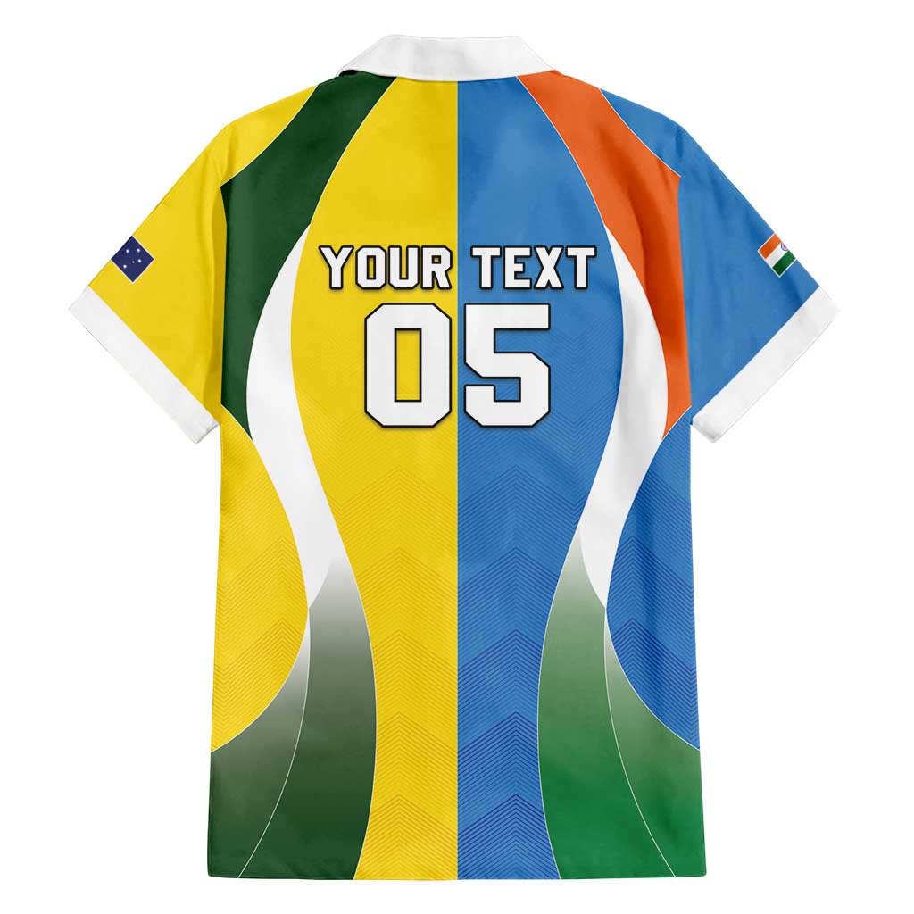 Custom India Vs Australia Cricket Family Matching Puletasi and Hawaiian Shirt Final Matchup - Aussie Hoodie