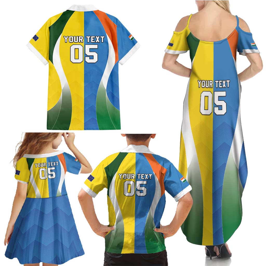 Custom India Vs Australia Cricket Family Matching Summer Maxi Dress and Hawaiian Shirt Final Matchup - Aussie Hoodie