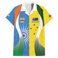 Custom India Vs Australia Cricket Family Matching Summer Maxi Dress and Hawaiian Shirt Final Matchup - Aussie Hoodie