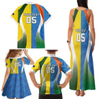 Custom India Vs Australia Cricket Family Matching Tank Maxi Dress and Hawaiian Shirt Final Matchup - Aussie Hoodie