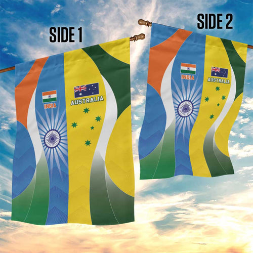 India Vs Australia Cricket Garden Flag Final Matchup - Aussie Hoodie